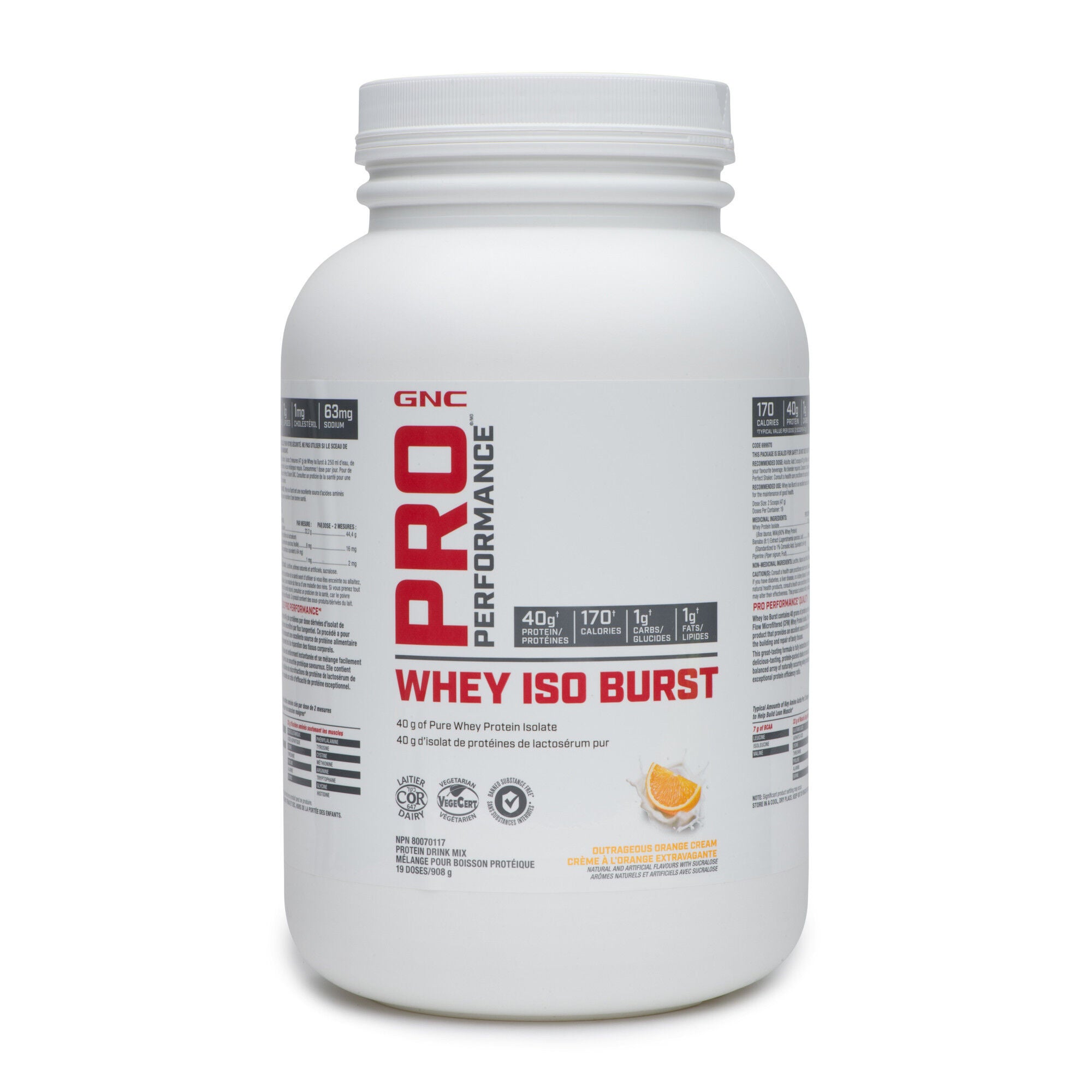 WHEY ISO BURST Cr&egrave;me d&rsquo;orange scandaleuse | GNC